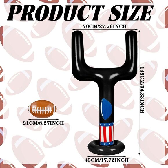 Inflatable Jumbo Football Set Inflatable Football Goal with Ball Target Football - Picture 6 of 7